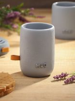 Стакан для зубных щеток, полистоун, серый, RE1158AA-TB