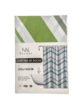 Штора для ванн 180х180 см, полиэстер, Зигзаг, A310062