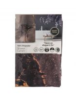 Штора для ванн 180х180 см, полиэстер, Мрамор, капучино, A310039