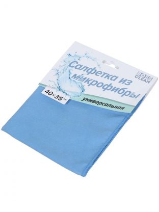 Салфетка бытовая универсальная, микрофибра, 40х35 см, в ассортименте, Bossclean