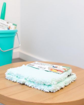 Сменный блок для швабры микрофибра, 43х13 см, плоский, прямоугольный, меланж-белый, Марья Искусница, HD1009U-R-mel-332+wht