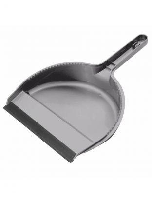 Совок пластик, 30х24х7 см, с резиновой кромкой, серый, Homver, Etna, 221230235/03