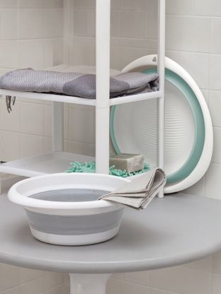 Таз пластик, 10 л, круглый, складной, Флекс, смоки, Idea, М 2502