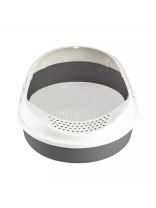 Туалет-лоток для кошек с сеткой, с бортиком, большой, серый, Cosmo, 439611700