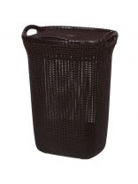 Корзина для белья, 55 л, прямоугольная, пластик, в ассортименте, с крышкой, Милих, Santa, 5074