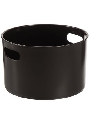 Корзина для хранения, 2.9 л, 19.3х19.3х12.1 см, круглая, пластик, базальт, Berossi, Agraba, АС 40881000