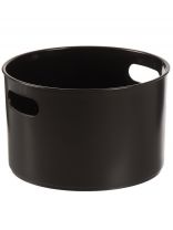 Корзина для хранения, 2.9 л, 19.3х19.3х12.1 см, круглая, пластик, базальт, Berossi, Agraba, АС 40881000