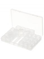 Контейнер для мелочей, пластик, 7 секций, по 4 ячейки, 17.5х11х2.5 см, прозрачный, К-28