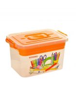 Контейнер хозяйственный 6.5 л, 31х20х18 см, с крышкой, с вкладышем, в ассортименте, Полимербыт, Важные мелочи, С80902