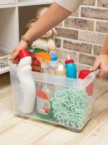 Органайзер для хранения, 10.5 л, 18х38х26 см, с ручкой, на колесах, Idea, М 1622