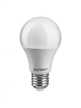 Лампа светодиодная E27, 10 Вт, 100 Вт, груша, 4000 К, нейтральный белый свет, Онлайт, 71650/82910