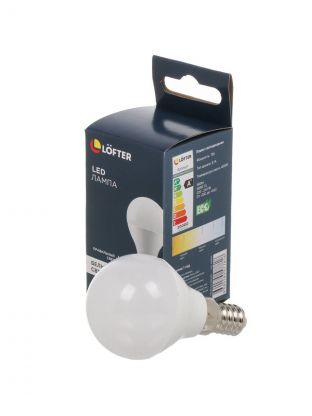 Лампа светодиодная E14, 7 Вт, 60 Вт, 220 В, шар, 4000 К, нейтральный белый свет, Lofter