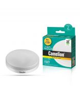 Лампа светодиодная GX53, 6 Вт, 55 Вт, таблетка, 3000 К, теплый белый свет, Camelion, 13542