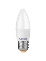 Лампа светодиодная E27, 10 Вт, 230 В, свеча, 2700 К, теплый белый свет, General Lighting Systems, GLDEN-CF, CF, 683000