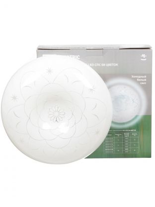 Светильник светодиодный, TDM Electric, СПС 08 Цветок, 22 Вт, 4000 К, 950 Лм, IP20, 35х35х11 см, белый, SQ0329-0198