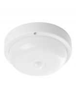 Светильник светодиодный, Feron, AL3006, 12 Вт, 4000 К, 960 Лм, IP65, 14х14х5 см, с датчиком движения, пылевлагостойкий, белый свет, пластиковый корпус, 29610