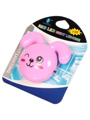 Ночник Кролик, настенный, пластик, розовый, SPE13543-330