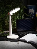 Светильник настольный 3 ступени, заряжаемый, белый, Rexant, Click Pro, 609-007, на основании