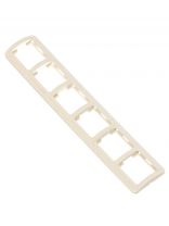 Рамка шестипостовая, горизонтальная, ABS пластик, слоновая кость, UNIVersal, Валери, 1041