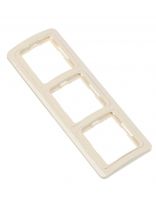 Рамка трехпостовая, горизонтальная, ABS пластик, слоновая кость, UNIVersal, Валери, Б-ВР003Г