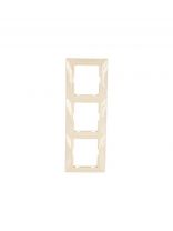 Рамка трехпостовая, пластик, слоновая кость, горизонтальная, UNIVersal, Севиль, Б-С0045