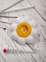 Розетка открытой установки, 1 гнездо, с заземлением, 16 А, 220-250 В, с защитными шторками, термопластик, IP20, желтая, Kranz, Happy, KR-78-0622