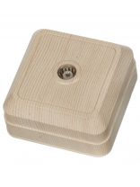 Розетка TВ открытой установки, 1 гнездо, без заземления, IP20, сосна, простая, 0-2400 Гц, мама, TDM Electric, Ладога, SQ1801-0058