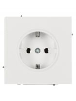 Розетка скрытой установки, 1 гнездо, с заземлением, 16 А, 250 В, пластик, IP20, белая, безвинтовой, зажим/клемма, Lezard, Zima, 704-0288-122BQC
