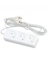 Удлинитель бытовой 3 гнезда, 3 м, ШВВП, без заземления, 1300 Вт, Союз, 481S-0303