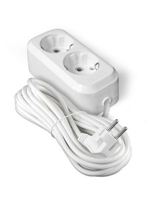 Удлинитель 2 гнезда, 7 м, с заземлением, 3х1 провод ПВС, UNIVersal, У10-553, 553-07