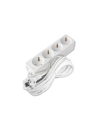 Удлинитель бытовой 4 гнезда, 5 м, ПВС, с заземлением, 2200 Вт, Союз, 481S-9405