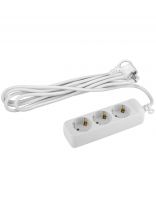 Удлинитель бытовой 3 гнезда, 3 м, ПВС, 3х0.75 мм2, с заземлением, 10 А, Эра, UX-3e-3m, Б0035750