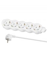 Удлинитель бытовой 5 гнезд, 5 м, ПВС, 3х1 мм2, с заземлением, 16 А, 250 В, с защитными шторками, TDM Electric, Люкс, SQ1303-4037