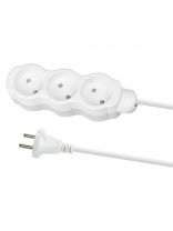 Удлинитель бытовой 3 гнезда, 5 м, ПВС, 2х0.75 мм2, без заземления, 6 А, 250 В, с защитными шторками, TDM Electric, Люкс, SQ1303-4003