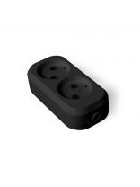 Колодка розеточная 2 гнезда, без заземления, 10 А, 2.2 кВт, черный, UNIVersal, 1301
