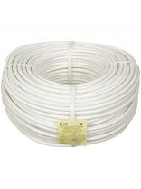 Кабель ПВС, 3х2.5 мм2, 100 м, медь, гибкий, ГОСТ, белый, ККЗ, 00-00000917
