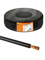 Кабель ПуГВнг(А)-LS, 1х2.5 мм2, 100 м, медь, ГОСТ, черный, TDM Electric, SQ0124-0836