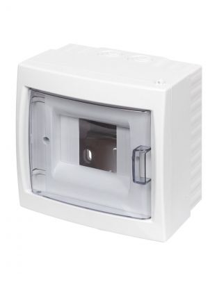 Бокс настенного монтажа навесной, КНО-4Д, пластик, БелТИЗ, 4 модуля, IP20, УТ000002709