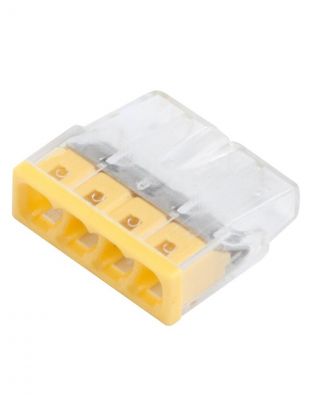 Клемма СМК 2273-244, строительно-монтажная, 4-проводная, с пастой, 5 шт, 2.5 мм2, General Lighting Systems, 800444