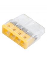 Клемма СМК 2273-244, строительно-монтажная, 4-проводная, с пастой, 5 шт, 2.5 мм2, General Lighting Systems, 800444