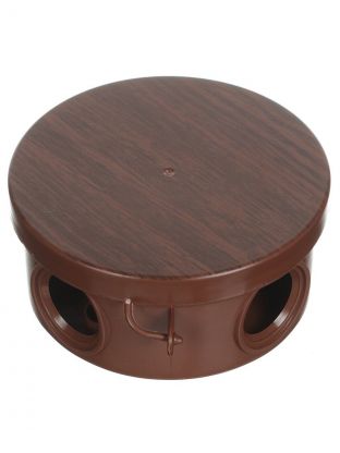 Коробка распаячная, открытая, диаметр 85х40 мм, TDM Electric, с крышкой, 4 входа, бук, IP54, SQ1401-0602