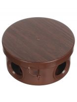 Коробка распаячная, открытая, диаметр 85х40 мм, TDM Electric, с крышкой, 4 входа, бук, IP54, SQ1401-0602