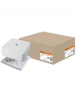 Коробка распаячная, пластик, открытая, 75х75х28 мм, TDM Electric, КР ОП с клеммной колодкой, белая, IP40, SQ1401-0206