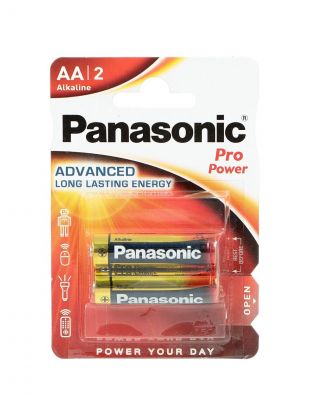 Батарейка Panasonic, АА (LR6, 15A), Pro Power, щелочная, 1.5 В, блистер, 2 шт, 7448