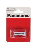 Батарейка Panasonic, 9V (6F22), Zinc-carbon, солевая, 9 В, блистер