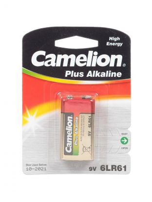 Батарейка Camelion, 9V (6LR61), Alkaline Plus, щелочная, 9 В, блистер, 1655