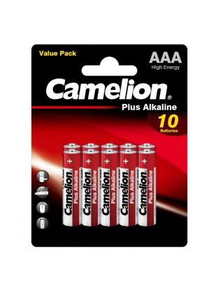 Батарейка Camelion, ААА (LR03, 24A), Alkaline Plus, щелочная, 1.5 В, блистер, 10 шт, 14853
