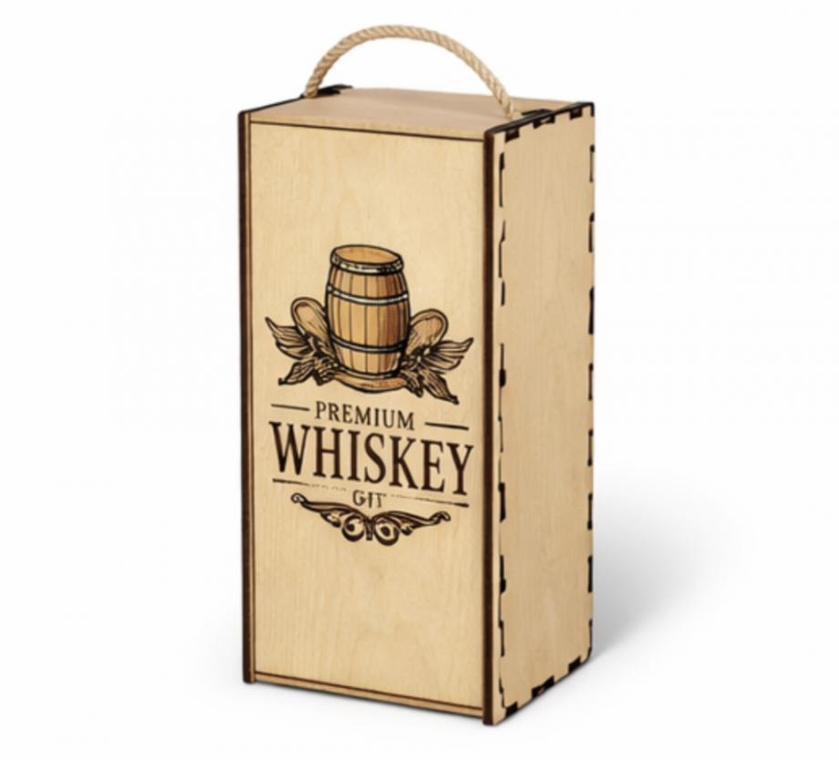 Коробка для вина на 2 бутылки с перегородкой