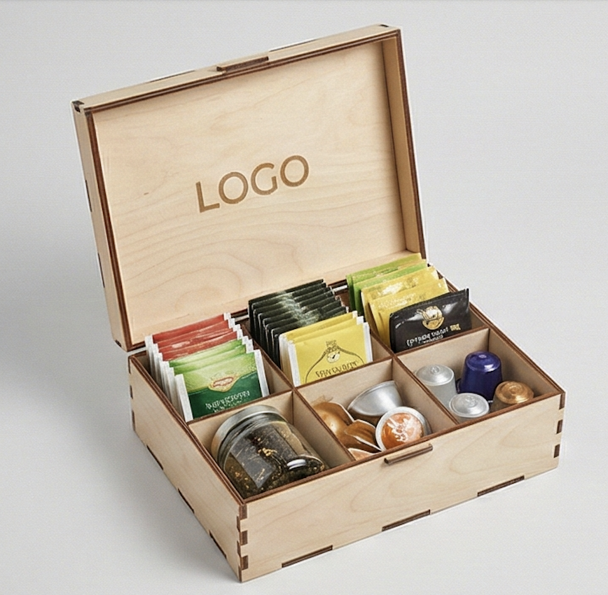 Коробка для набора «чай/кофе» с логотипом