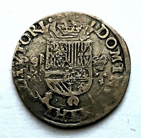 1/5 экю 1572 Испания Нидерланды Брабант Бельгия AUNC